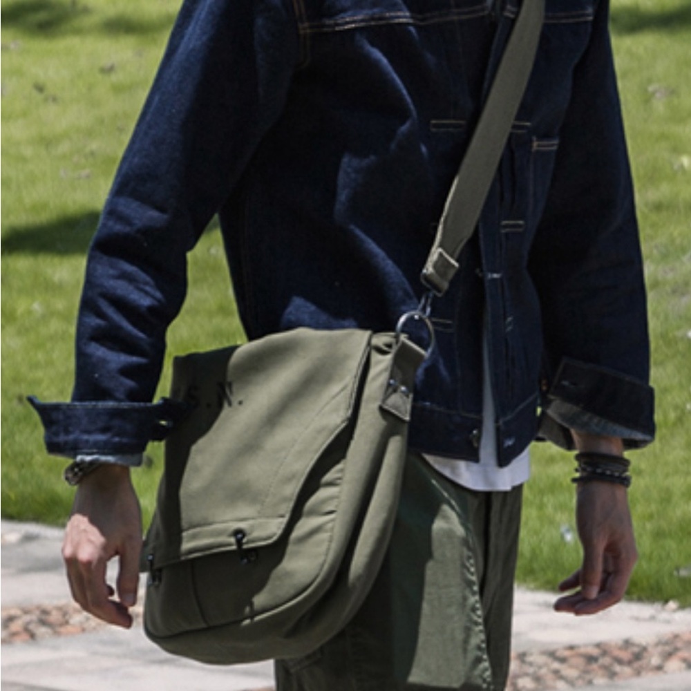 Bronson Vintage Naval Messenger Bag Crossbody Mailbag